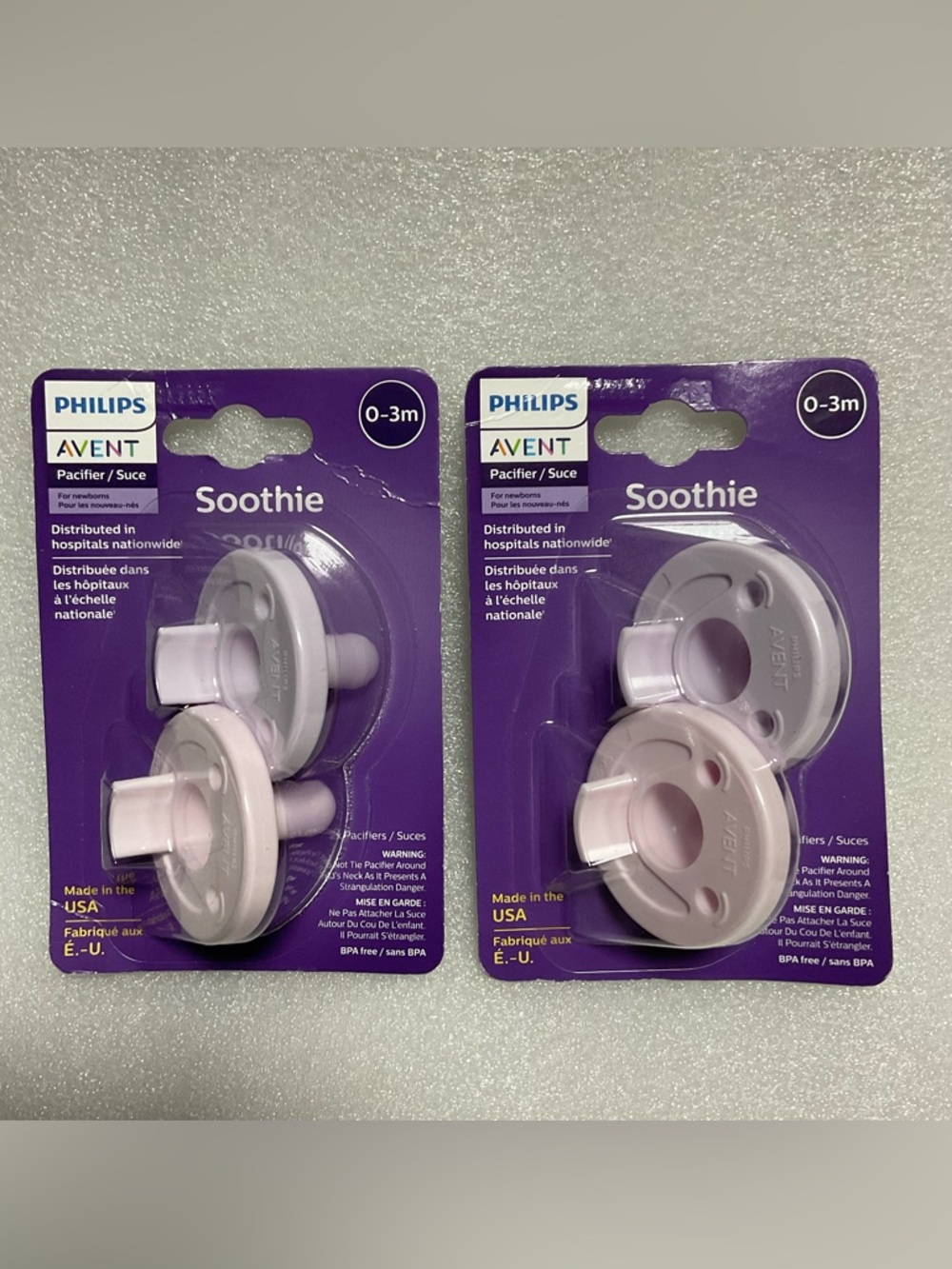 Philips Avent Soothie Pacifier 0-3 Months Pink & Purple